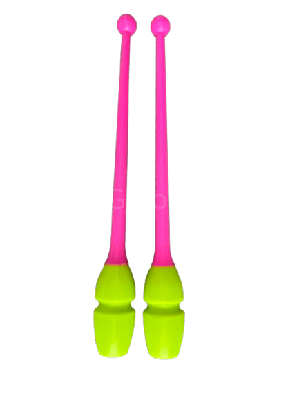Pastorelli Clubs 36cm - Fluo Pink-Lime Green