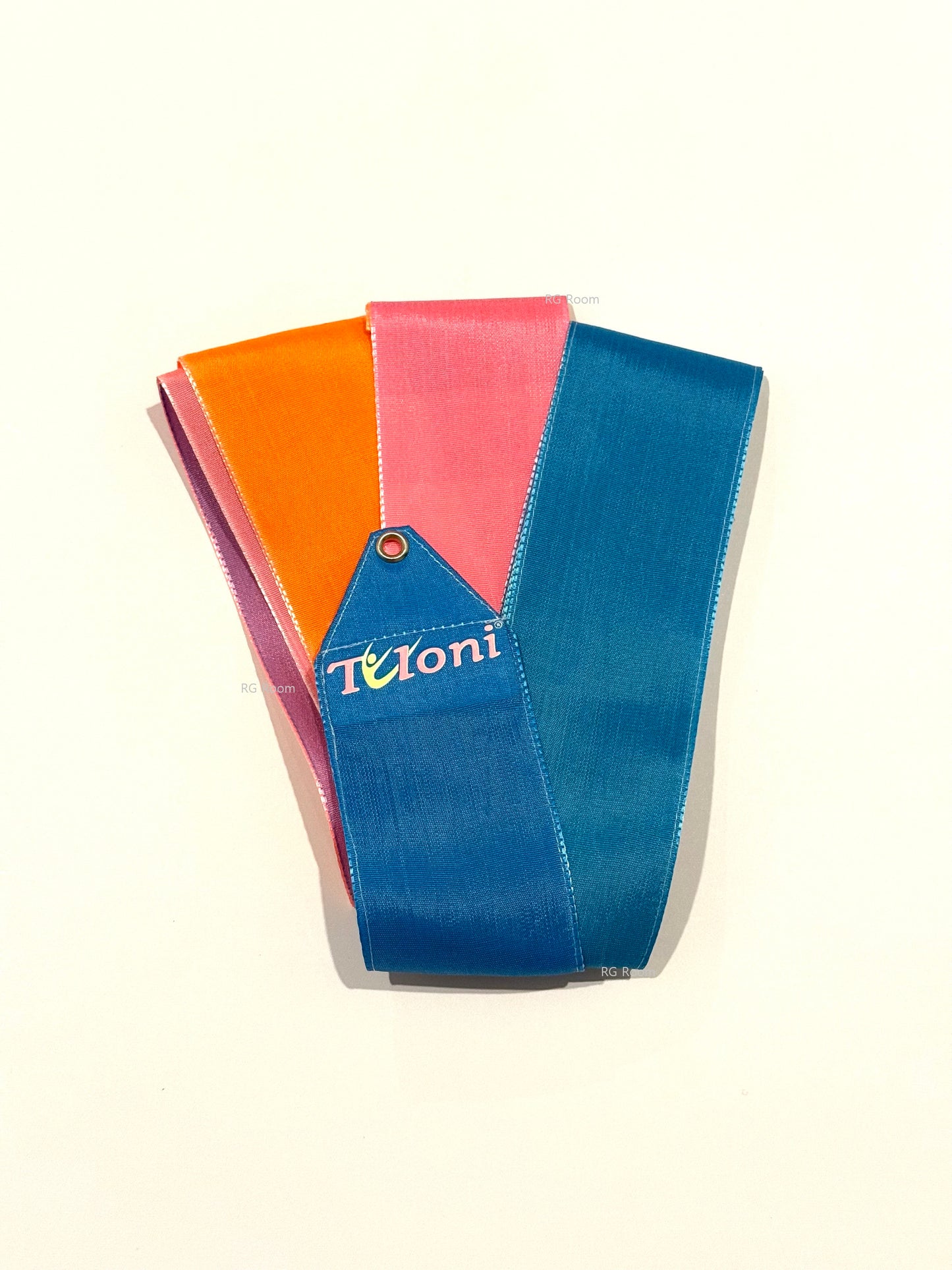 Tuloni Ribbon 5m - Light Blue/Pink Orange
