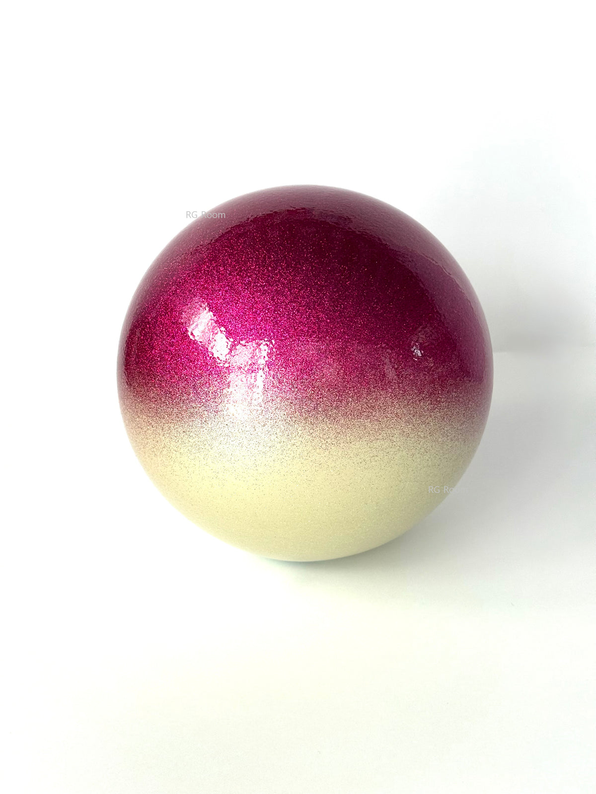 Yijoy Rhythmic Gymnastics Double Ball 18.5cm - White/Raspberry - FIG