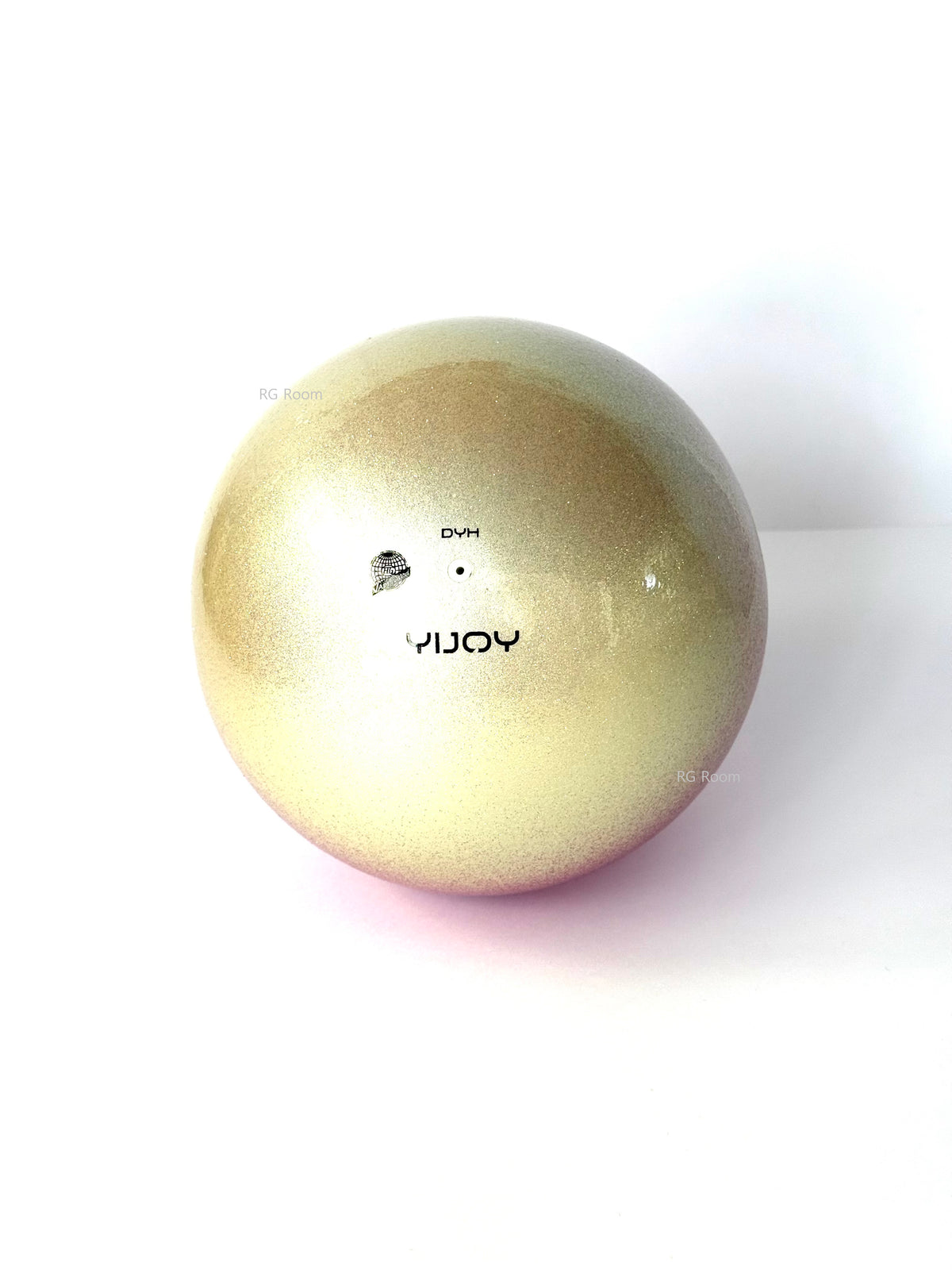 Yijoy Rhythmic Gymnastics Double Ball 18.5cm - White/Raspberry - FIG