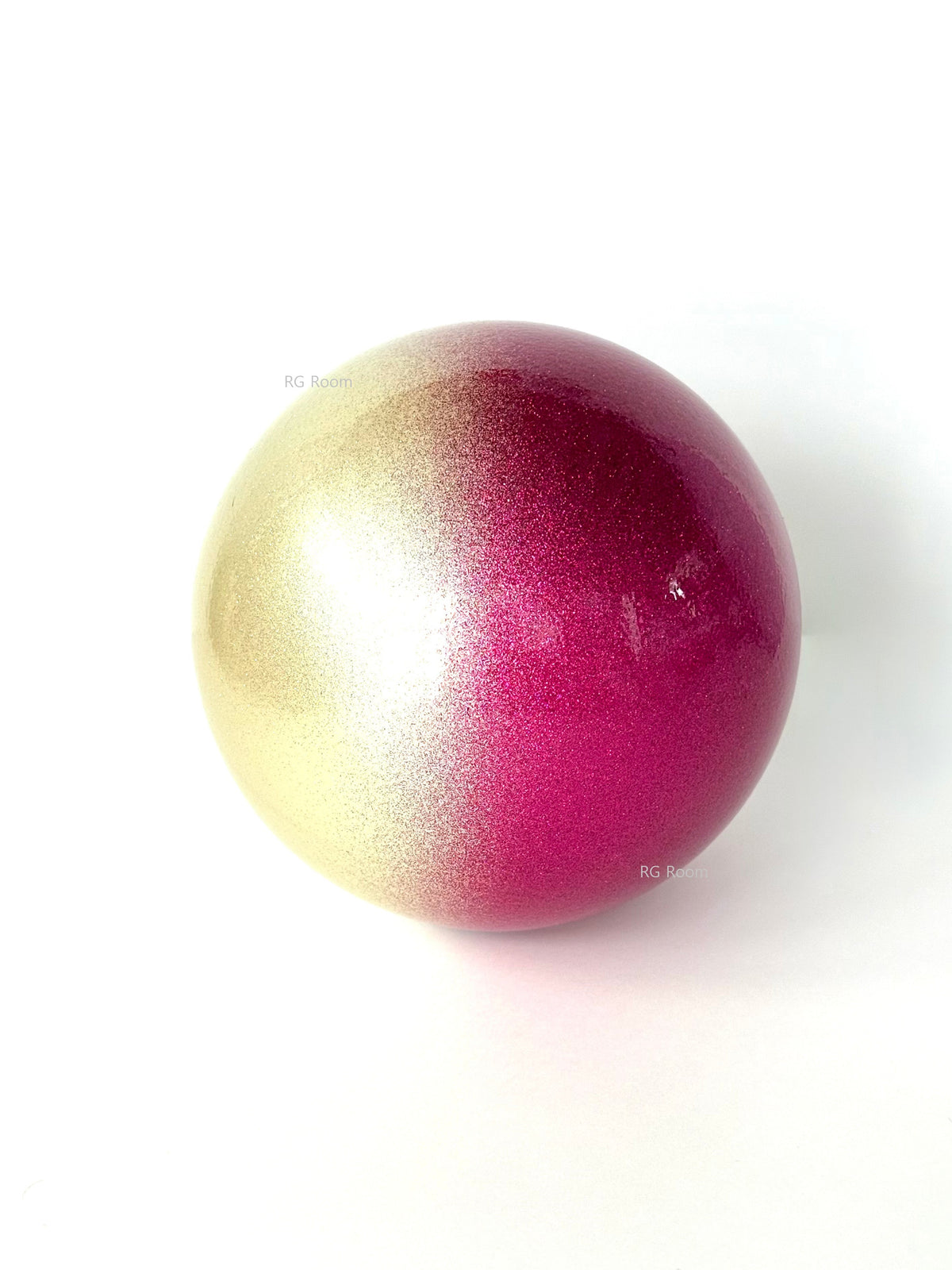 Yijoy Rhythmic Gymnastics Double Ball 18.5cm - White/Raspberry - FIG